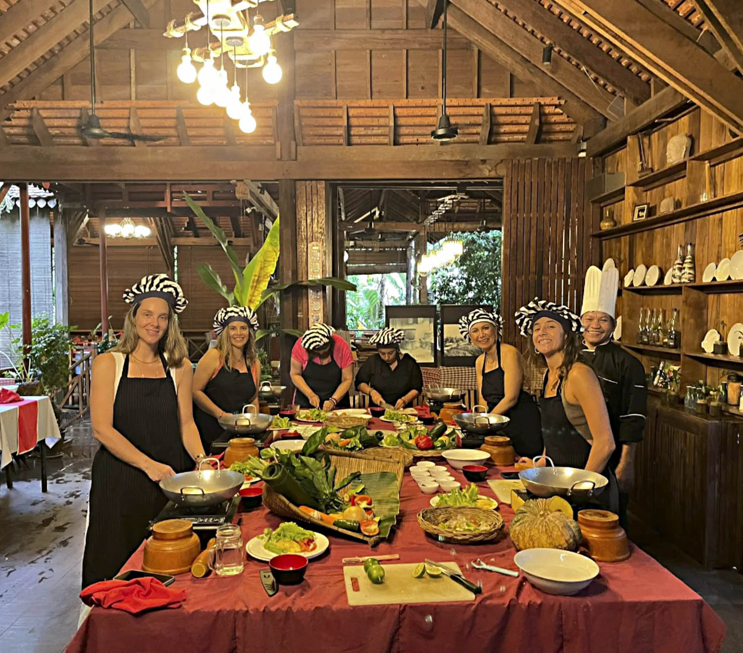 Cooking in traditional setting